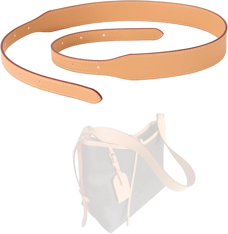 RICLVS Genuine Vachetta Leather Crossbody Strap Genuine Leather Adjustable Replacement Strap for Shoulder Bag Handbag Purse - Image 1